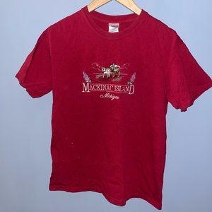 Mackinac Island, Michigan embroidered‎ T-shirt